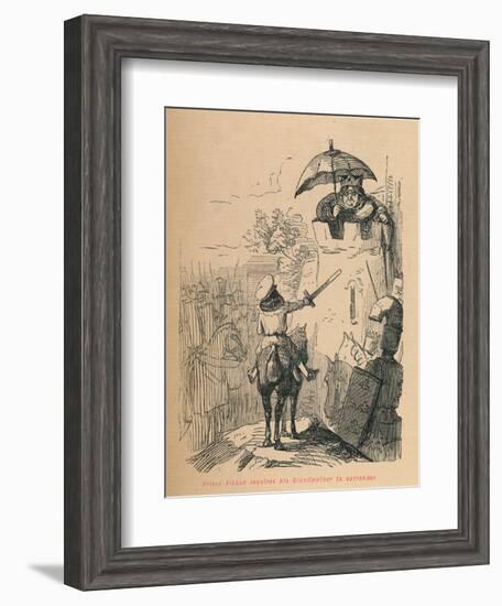 'Prince Arthur requires his Grandmother to surrender', c1860, (c1860)-John Leech-Framed Giclee Print