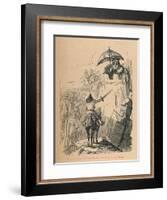 'Prince Arthur requires his Grandmother to surrender', c1860, (c1860)-John Leech-Framed Giclee Print