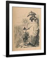 'Prince Arthur requires his Grandmother to surrender', c1860, (c1860)-John Leech-Framed Giclee Print