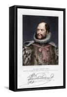 Prince Augustus Frederick, Duke of Sussex, 19th century-H Robinson-Framed Stretched Canvas