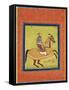 Prince Azam Shah on Horseback-null-Framed Stretched Canvas