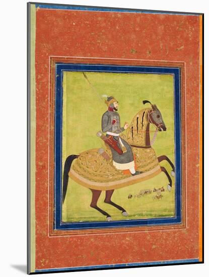 Prince Azam Shah on Horseback-null-Mounted Giclee Print