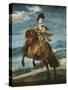 Prince Baltasar Carlos, 1629-1646, Equestrian Portrait Set in the Sierra Madrileña, 1635-6-Diego Velazquez-Stretched Canvas