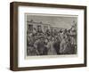 Prince Bismarck's Departure from Berlin, at the Stettin Railway Station-null-Framed Giclee Print