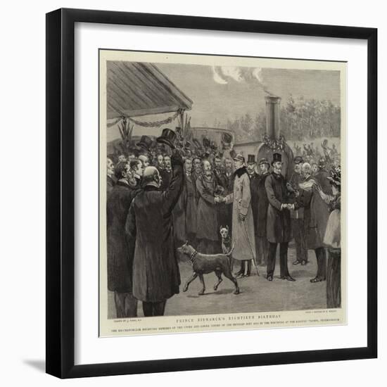 Prince Bismarck's Eightieth Birthday-Joseph Nash-Framed Giclee Print