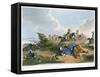 'Prince Blucher under his Horse at the Battle of Waterloo', 1815-Matthew Dubourg-Framed Stretched Canvas