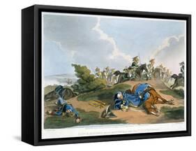 'Prince Blucher under his Horse at the Battle of Waterloo', 1815-Matthew Dubourg-Framed Stretched Canvas