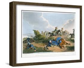 'Prince Blucher under his Horse at the Battle of Waterloo', 1815-Matthew Dubourg-Framed Giclee Print