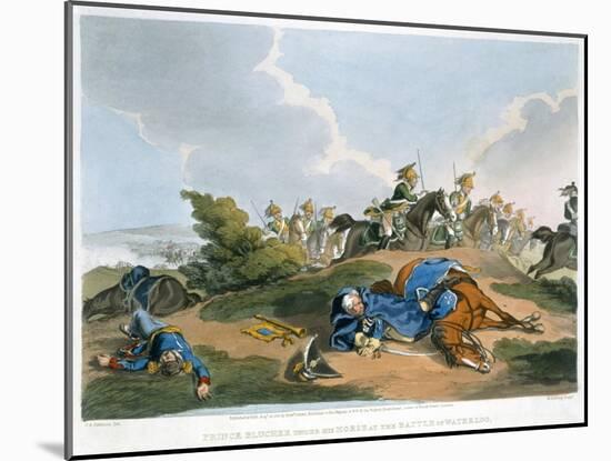 'Prince Blucher under his Horse at the Battle of Waterloo', 1815-Matthew Dubourg-Mounted Giclee Print