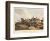 Prince Blucher under His Horse at the Battle of Waterloo-John Augustus Atkinson-Framed Giclee Print