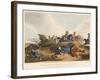 Prince Blucher under His Horse at the Battle of Waterloo-John Augustus Atkinson-Framed Giclee Print