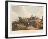 Prince Blucher under His Horse at the Battle of Waterloo-John Augustus Atkinson-Framed Giclee Print