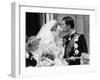 Prince Charles and His New Bride Diana Kiss on the Balcony of Buckingham Palace-null-Framed Photographic Print