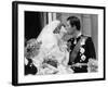 Prince Charles and His New Bride Diana Kiss on the Balcony of Buckingham Palace-null-Framed Photographic Print