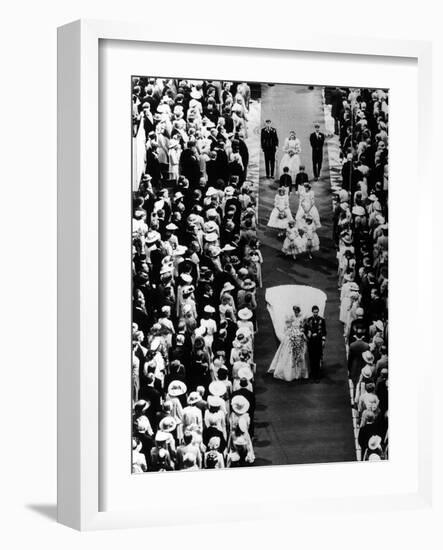 Prince Charles and Lady Diana Spencer Royal Wedding at St Pauls Cathedral in London-null-Framed Photographic Print