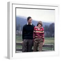 Prince Charles and Lady Diana Spencerwearing Thick Wool Sweaters Cords at Balmoral May 1981-null-Framed Photographic Print