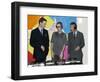 Prince Charles and Prince William visiting Newport in Wales where theu visited the homeless at the -null-Framed Photographic Print