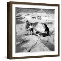 Prince Charles and Princess Anne with Their Uncle Lord Mountbatten on the Island of Malta-null-Framed Photographic Print