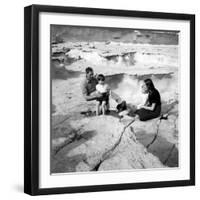 Prince Charles and Princess Anne with Their Uncle Lord Mountbatten on the Island of Malta-null-Framed Photographic Print