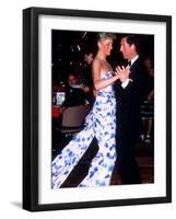 Prince Charles and Princess Diana Dancing in Melbourne During the Bicentenary Celebrations-null-Framed Photographic Print