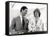 Prince Charles and Princess Diana on Board the Royal Yacht Britannia Whilst on Honeymoon, 1981-null-Framed Stretched Canvas