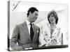 Prince Charles and Princess Diana on Board the Royal Yacht Britannia Whilst on Honeymoon, 1981-null-Stretched Canvas