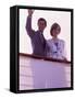 Prince Charles and Princess Diana Standing Together on Board Ship to Start Their Honeymoon-null-Framed Stretched Canvas