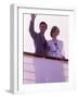 Prince Charles and Princess Diana Standing Together on Board Ship to Start Their Honeymoon-null-Framed Photographic Print