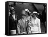 Prince Charles and Princess Diana with Oliver Hoare and Wife Diane at Royal Horserace Meeting-null-Framed Stretched Canvas