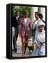 Prince Charles and Princess Diana with Prince Edward and Queen Mother January 1993-null-Framed Stretched Canvas