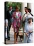 Prince Charles and Princess Diana with Prince Edward and Queen Mother January 1993-null-Stretched Canvas