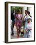 Prince Charles and Princess Diana with Prince Edward and Queen Mother January 1993-null-Framed Photographic Print