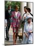 Prince Charles and Princess Diana with Prince Edward and Queen Mother January 1993-null-Mounted Photographic Print