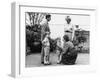 Prince Charles and Princess Diana with Prince William and Prince Harry, meet the headmistress as Ha-null-Framed Photographic Print