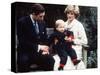 Prince Charles and Princess Diana with Prince William at Kensington Palace-null-Stretched Canvas