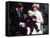 Prince Charles and Princess Diana with Prince William at Kensington Palace-null-Framed Stretched Canvas