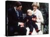 Prince Charles and Princess Diana with Prince William at Kensington Palace-null-Stretched Canvas