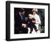 Prince Charles and Princess Diana with Prince William at Kensington Palace-null-Framed Photographic Print