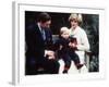 Prince Charles and Princess Diana with Prince William at Kensington Palace-null-Framed Photographic Print