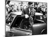 Prince Charles at Cambridge University Steps from His Mini Car on Arriving at Trinity College-null-Mounted Photographic Print