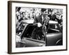 Prince Charles at Cambridge University Steps from His Mini Car on Arriving at Trinity College-null-Framed Photographic Print