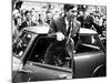 Prince Charles at Cambridge University Steps from His Mini Car on Arriving at Trinity College-null-Mounted Photographic Print