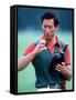 Prince Charles at Polo at Windsor Holding a Bottle of Champange May 1985-null-Framed Stretched Canvas