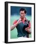 Prince Charles at Polo at Windsor Holding a Bottle of Champange May 1985-null-Framed Photographic Print