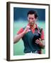 Prince Charles at Polo at Windsor Holding a Bottle of Champange May 1985-null-Framed Photographic Print