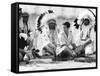 Prince Charles Attending Blackfoot Indian Tribal Ceremony in Calgary, Canada-null-Framed Stretched Canvas