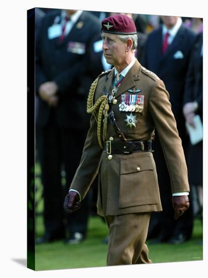 Prince Charles During Ceremony at Oosterbeek Cemetary, Holland-null-Stretched Canvas