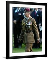 Prince Charles During Ceremony at Oosterbeek Cemetary, Holland-null-Framed Photographic Print