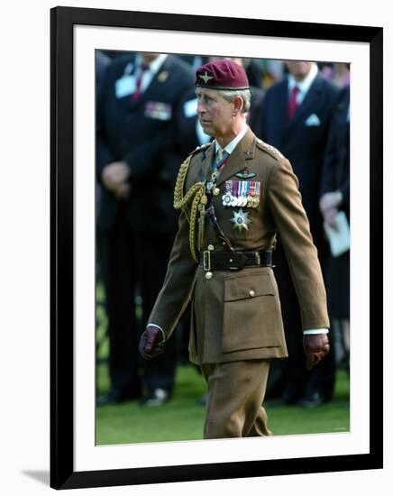 Prince Charles During Ceremony at Oosterbeek Cemetary, Holland-null-Framed Photographic Print