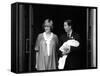 Prince Charles Holds Baby Son William Leaving Hospital with Princess Diana-null-Framed Stretched Canvas